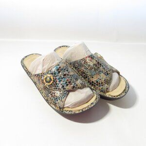 Alegria Leather Printed Slide Sandals Kylee Size EU 38, US 8-8.5 NIB